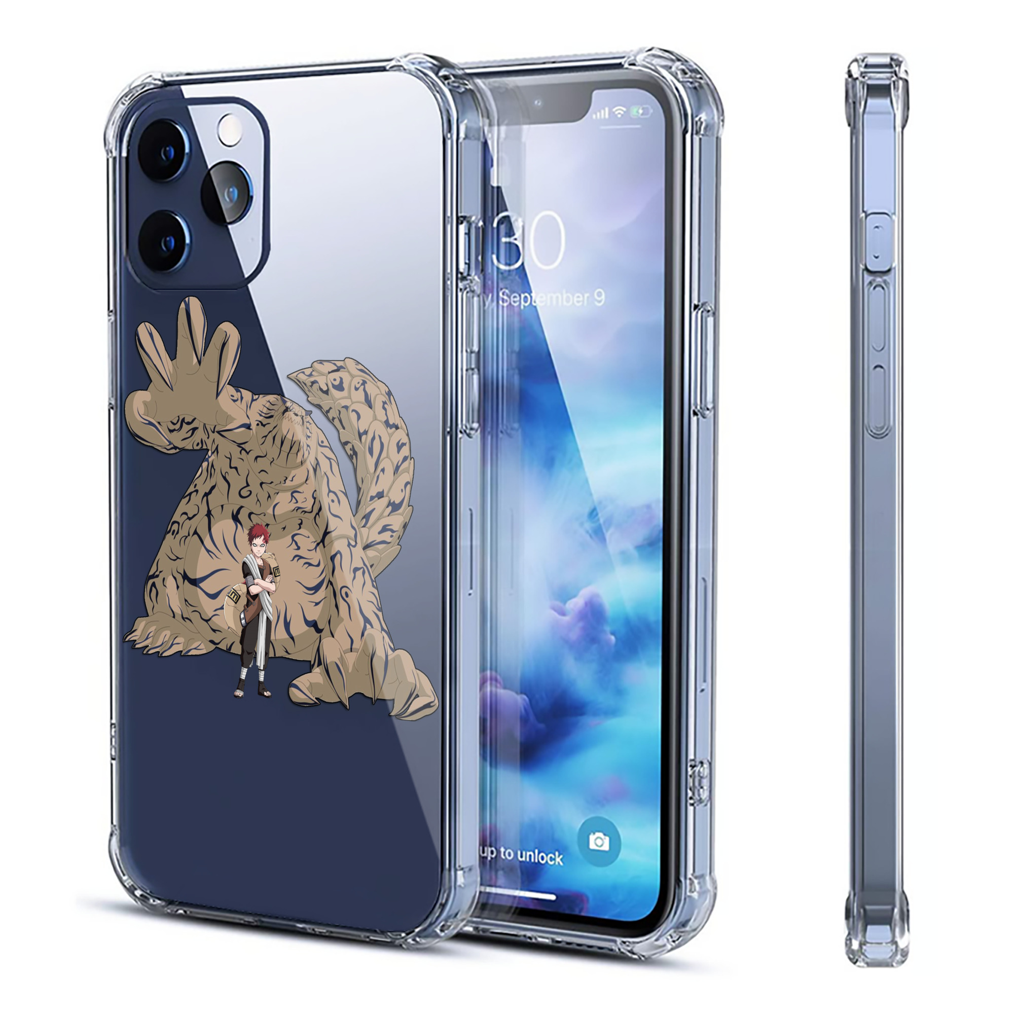 （画像用） NARUTO -ナルト- ガアラ Gaara 【iPhone 12シリーズ対応】透明スマホケース（クリアソフトケース）